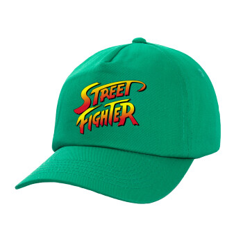 Street fighter, Adult Baseball Cap, 100% Cotton, Green (COTTON, ADULT, UNISEX, ONE SIZE)