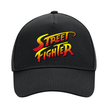 Street fighter, Adult Ultimate Hat BLACK, (100% COTTON DRILL, ADULT, UNISEX, ONE SIZE)