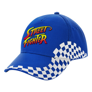 Street fighter, Adult Ultimate BLUE RACING Cap, (100% COTTON DRILL, ADULT, UNISEX, ONE SIZE)