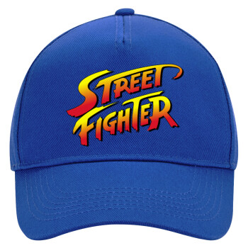 Street fighter, Ultimate Adult Hat BLUE, (100% COTTON DRILL, ADULT, UNISEX, ONE SIZE)