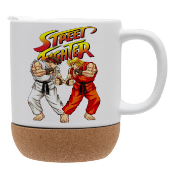 Street fighter, Ceramic coffee mug Cork (MAT), 330ml (1pcs)