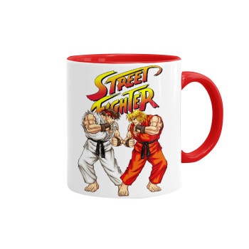 Street fighter, Mug colored red, ceramic, 330ml