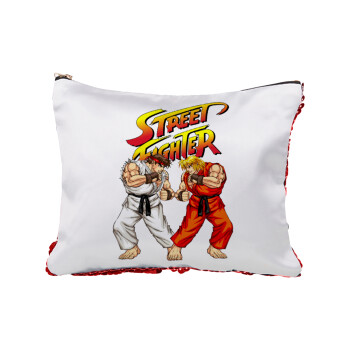 Street fighter, Red sequin cosmetic bag