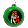 Green Christmas tree ornament bauble 8cm