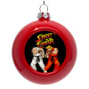 Red Christmas tree ornament bauble 8cm