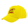 Child's Baseball Cap, 100% Cotton Twill, Yellow (COTTON, CHILD, UNISEX, ONE SIZE)