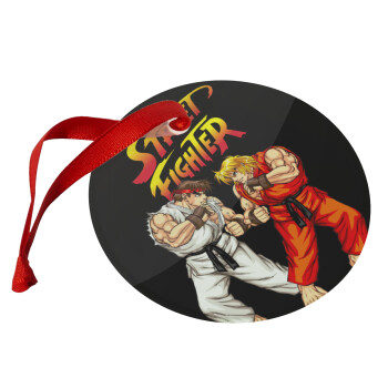 Street fighter, Christmas ornament glass 9cm