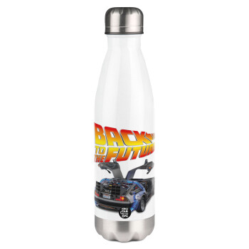 Back to the future, Metal mug thermos White (Stainless steel), double wall, 500ml
