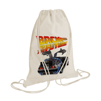 Back to the future, Backpack bag GYMBAG natural (28x40cm)