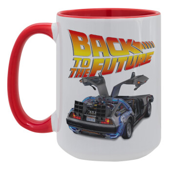 Back to the future, Κούπα Mega 15oz, κεραμική Κόκκινη, 450ml