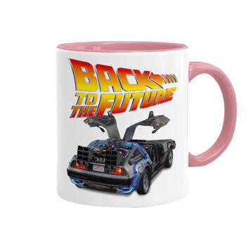 Back to the future, Mug colored pink, ceramic, 330ml