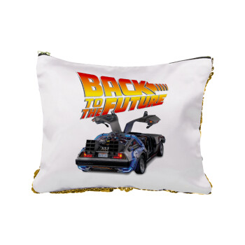 Back to the future, Sequin Gold Pouch Cosmetic Bag