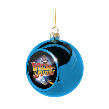 Back to the future, Χριστουγεννιάτικη μπάλα δένδρου Μπλε 8cm