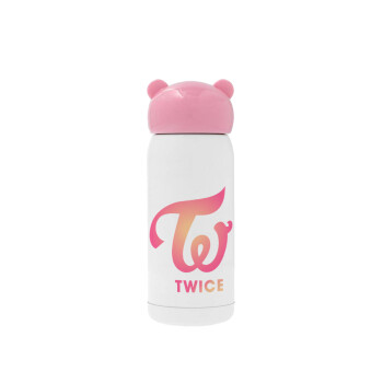 Twice, Pink stainless steel thermal flask, 320ml