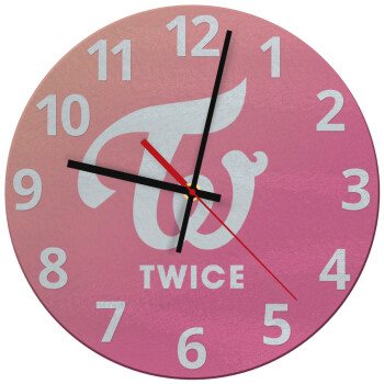Twice, Ρολόι τοίχου γυάλινο (30cm)