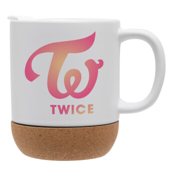 Twice, Ceramic coffee mug Cork (MAT), 330ml (1pcs)