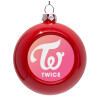 Red Christmas tree ornament bauble 8cm