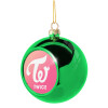 Green Christmas tree ornament ball 8cm