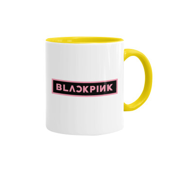 BLACKPINK, Κούπα χρωματιστή κίτρινη, κεραμική, 330ml