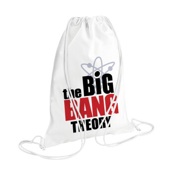 The Big Bang Theory, Τσάντα πλάτης πουγκί GYMBAG λευκή (28x40cm)