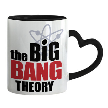 The Big Bang Theory, Κούπα καρδιά χερούλι μαύρη, κεραμική, 330ml
