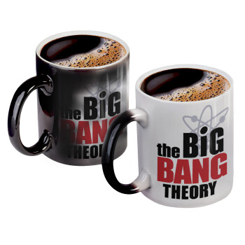 The Big Bang Theory, Color changing magic Mug, ceramic, 330ml when adding hot liquid inside, the black colour desappears (1 pcs)