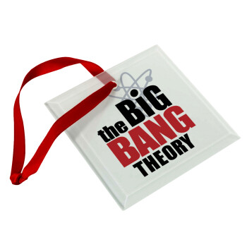 The Big Bang Theory, Christmas ornament, glass square ornament 9x9cm