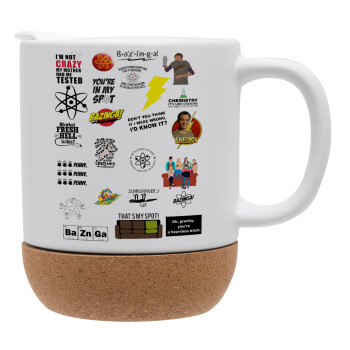 The Big Bang Theory pattern, Ceramic coffee mug Cork (MAT), 330ml (1pcs)