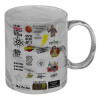 Mug ceramic marble style, 330ml