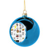 Blue Christmas tree ball ornament 8cm