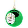 Green Christmas tree ornament ball 8cm