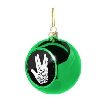Star Trek Long and Prosper, Χριστουγεννιάτικη μπάλα δένδρου Πράσινη 8cm