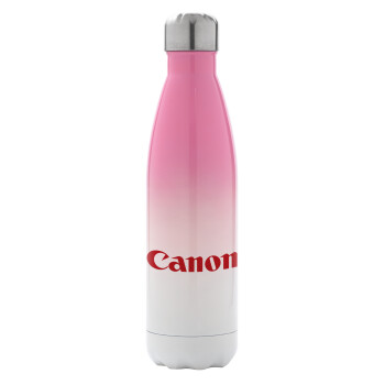 Canon, Metal mug thermos Pink/White (Stainless steel), double wall, 500ml
