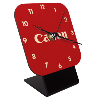 Canon, Quartz Table clock in natural wood (10cm)