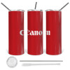 Tumbler stainless steel 600ml, with metal straw & cleaning brush