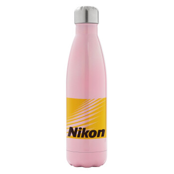 Nikon, Metal mug thermos Pink Iridiscent (Stainless steel), double wall, 500ml