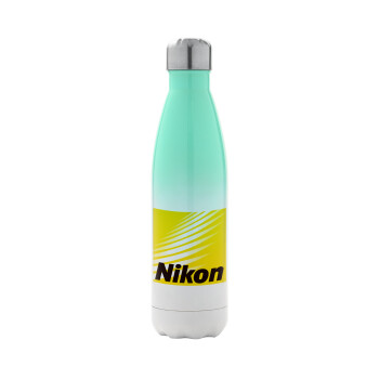Nikon, Metal mug thermos Green/White (Stainless steel), double wall, 500ml
