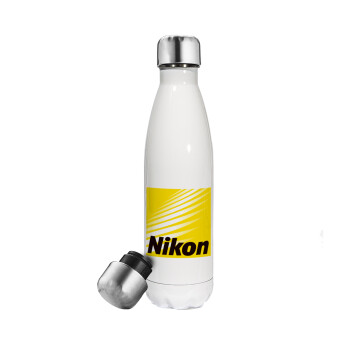 Nikon, Metal mug thermos White (Stainless steel), double wall, 500ml