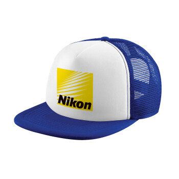 Nikon, Καπέλο παιδικό Soft Trucker με Δίχτυ ΜΠΛΕ/ΛΕΥΚΟ (POLYESTER, ΠΑΙΔΙΚΟ, ONE SIZE)