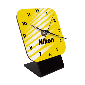 Nikon, Επιτραπέζιο ρολόι ξύλινο με δείκτες (10cm)