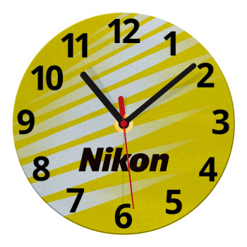 Nikon, Ρολόι τοίχου γυάλινο (20cm)