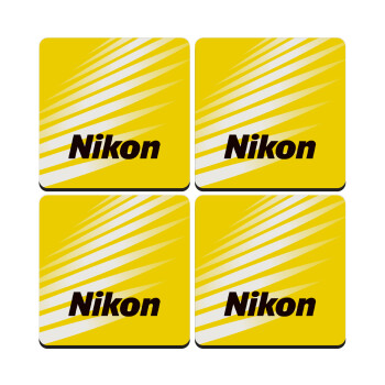 Nikon, ΣΕΤ 4 Σουβέρ ξύλινα τετράγωνα (9cm)