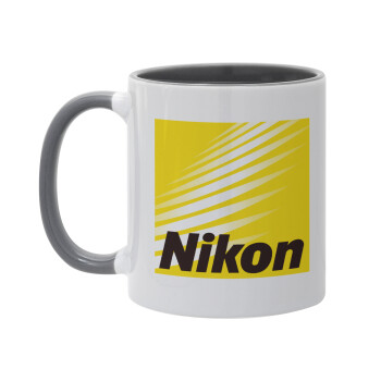 Nikon, Κούπα χρωματιστή γκρι, κεραμική, 330ml