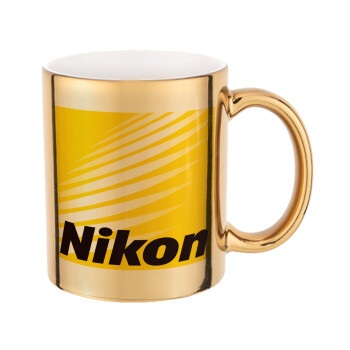 Nikon, Mug ceramic, gold mirror, 330ml
