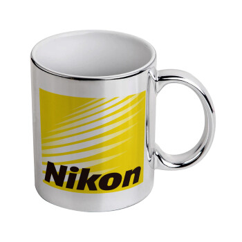 Nikon, Mug ceramic, silver mirror, 330ml