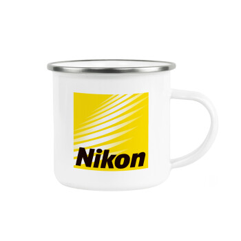 Nikon, Metallic enamel cup white 360ml