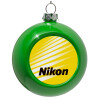 Green Christmas tree ornament bauble 8cm