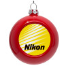 Red Christmas tree ornament bauble 8cm