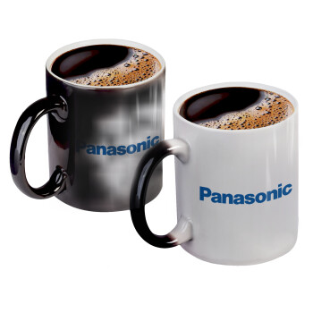 Panasonic, Color changing magic Mug, ceramic, 330ml when adding hot liquid inside, the black colour desappears (1 pcs)