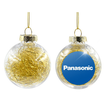 Panasonic, Transparent Christmas tree ball ornament with gold filling 8cm